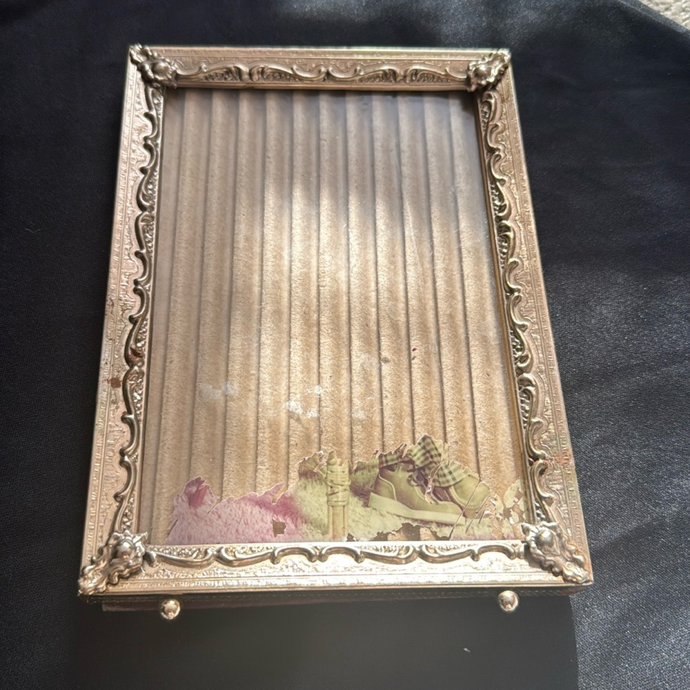 Antique gold plated picture frame